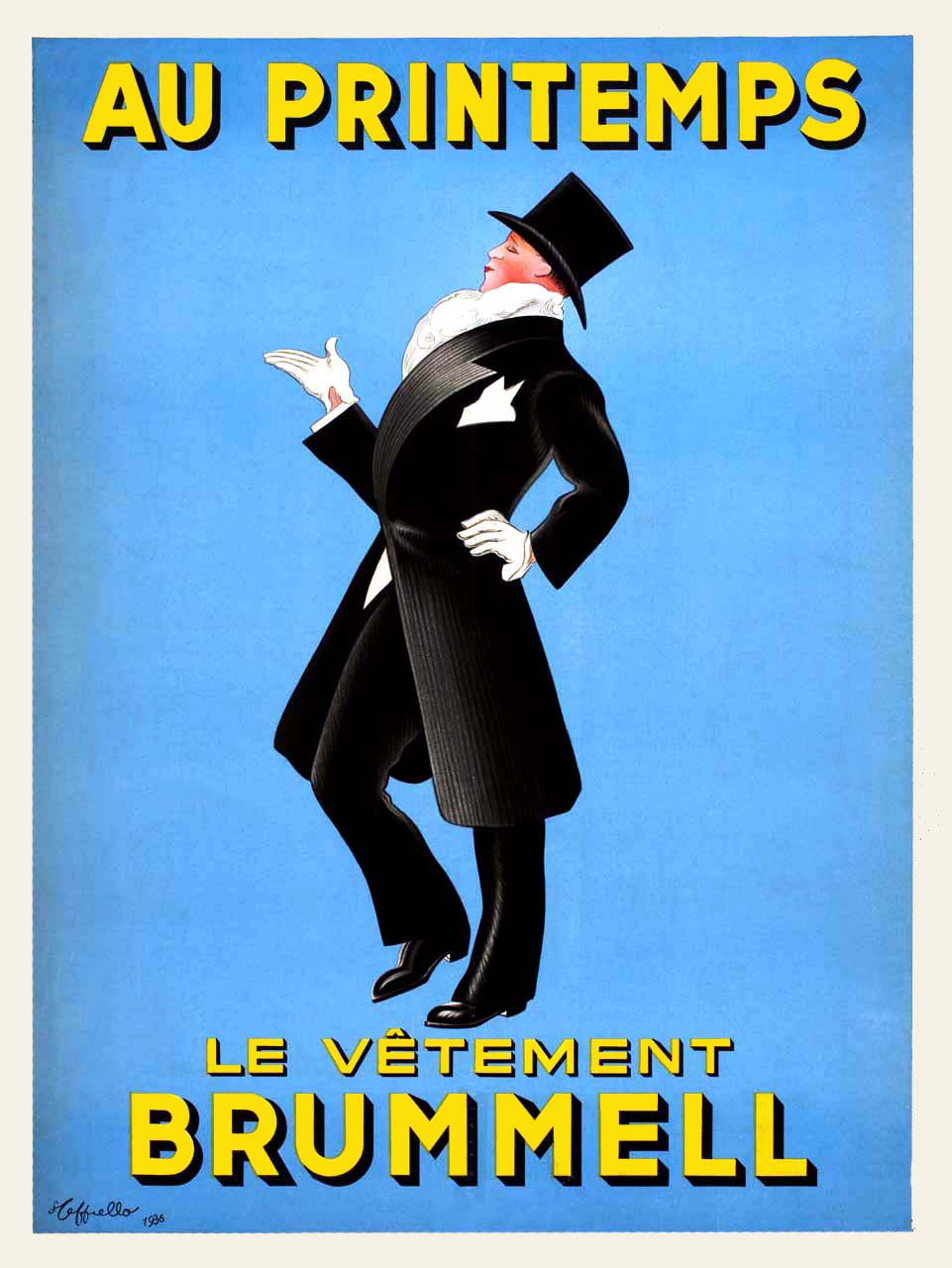 Le Vêtement Brummell — A Poster of Panache, Precision, and Perfect Posture