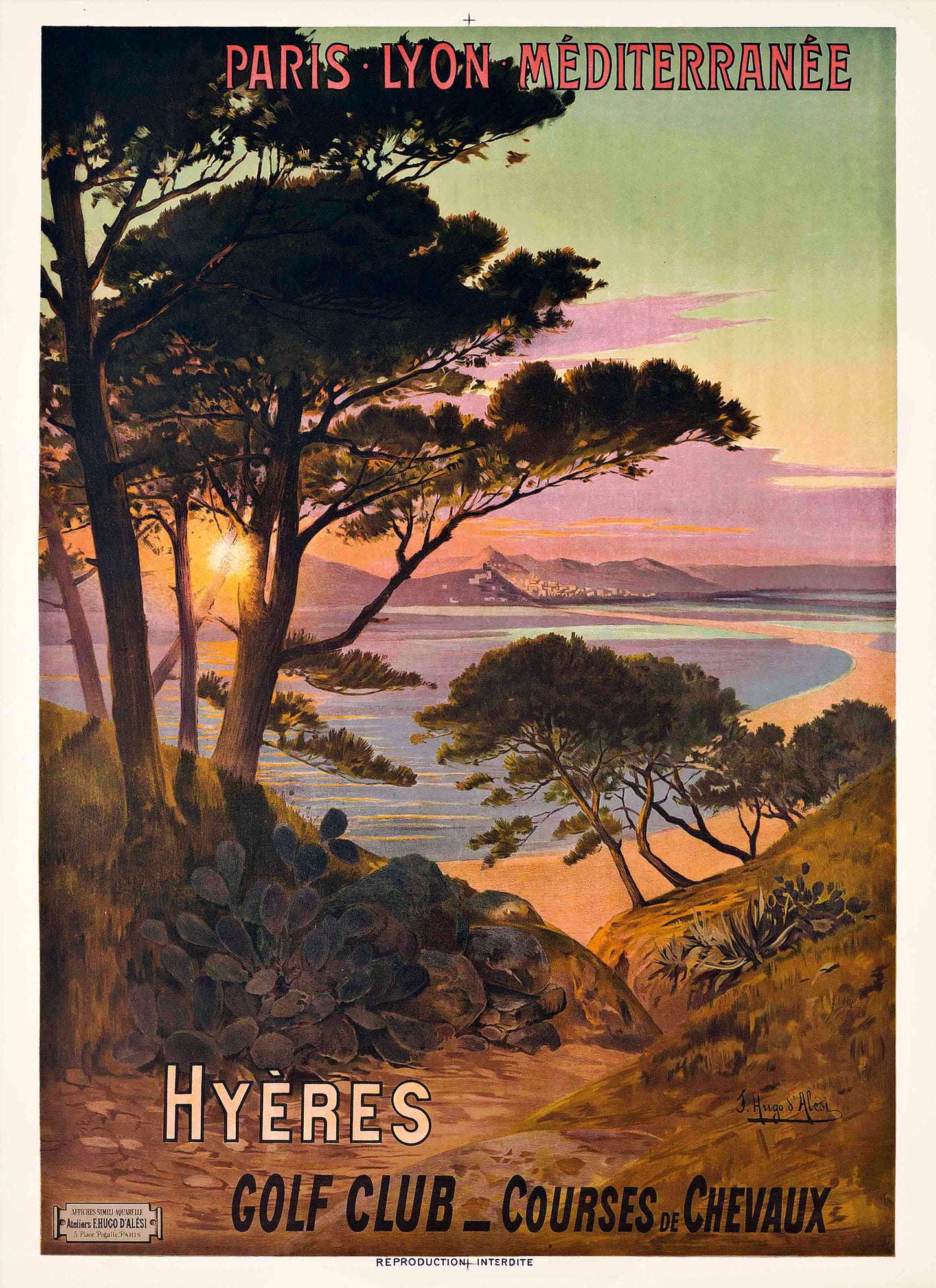 Twilight Over Hyères – A Riviera Reverie in Pine and Gold