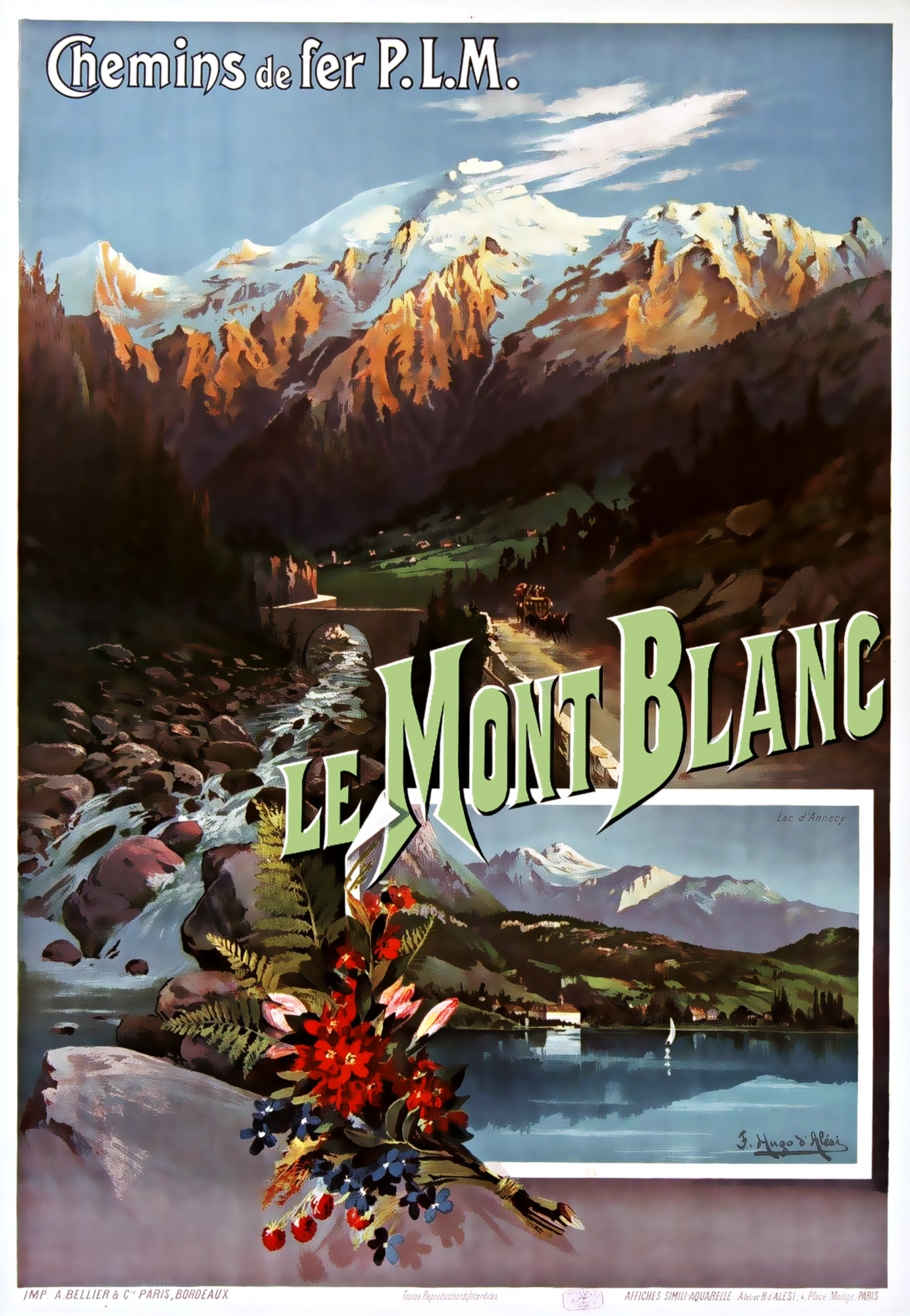 Le Mont Blanc – Vintage French Railway Poster Reproduction