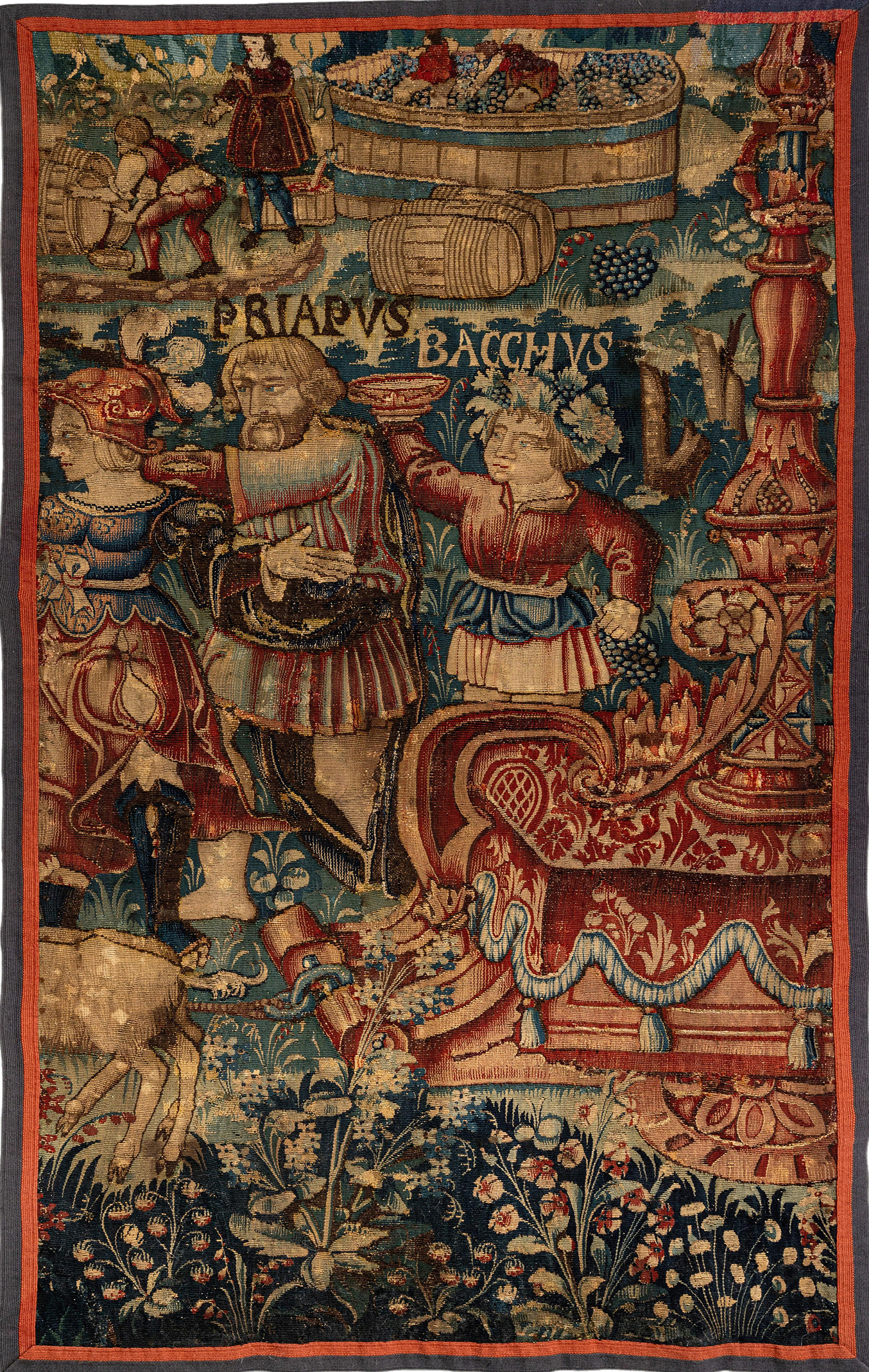 Threads of Dionysian Delight: A Verdant Tapestry of Bacchus and Bounty RE845212