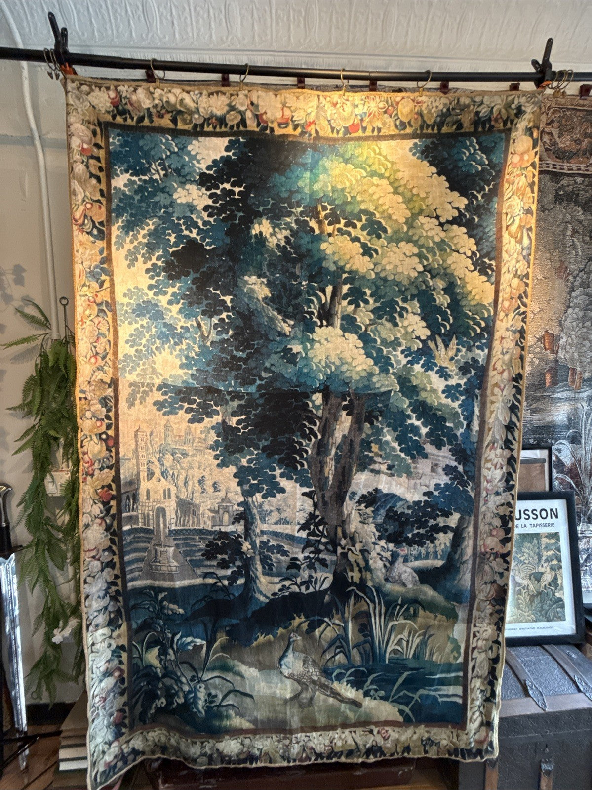 Lovely Verdure Fabric Wall Hanging Woven Tapestry and Fabric Print Option RE659605