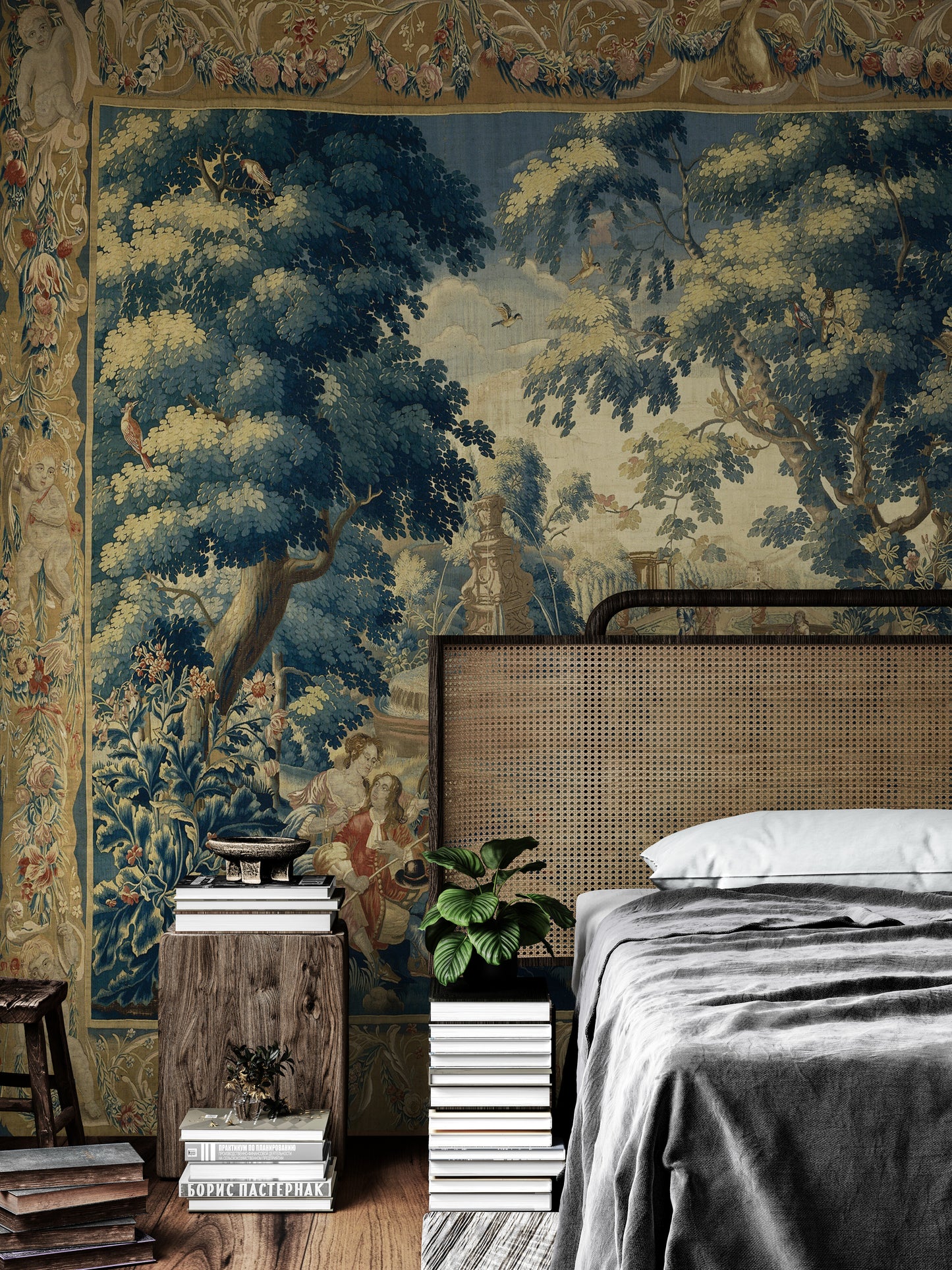 Gorgeous 1750 Biggest French Verdure Tapestry Design Fabric Print/Woven Option RE777981