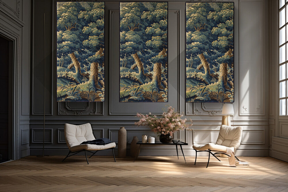 Verdant Kingdom Brilliant VErdure Tapestry Reproduction Woven and Fabric Print Option Available RE821573