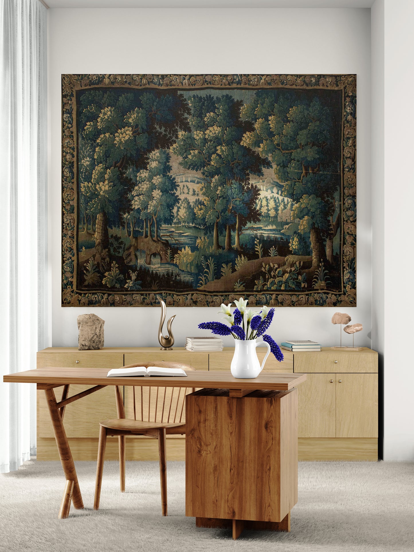 17th Century Verdure Tapestry – A Timeless Woodland Masterpiece RE699731