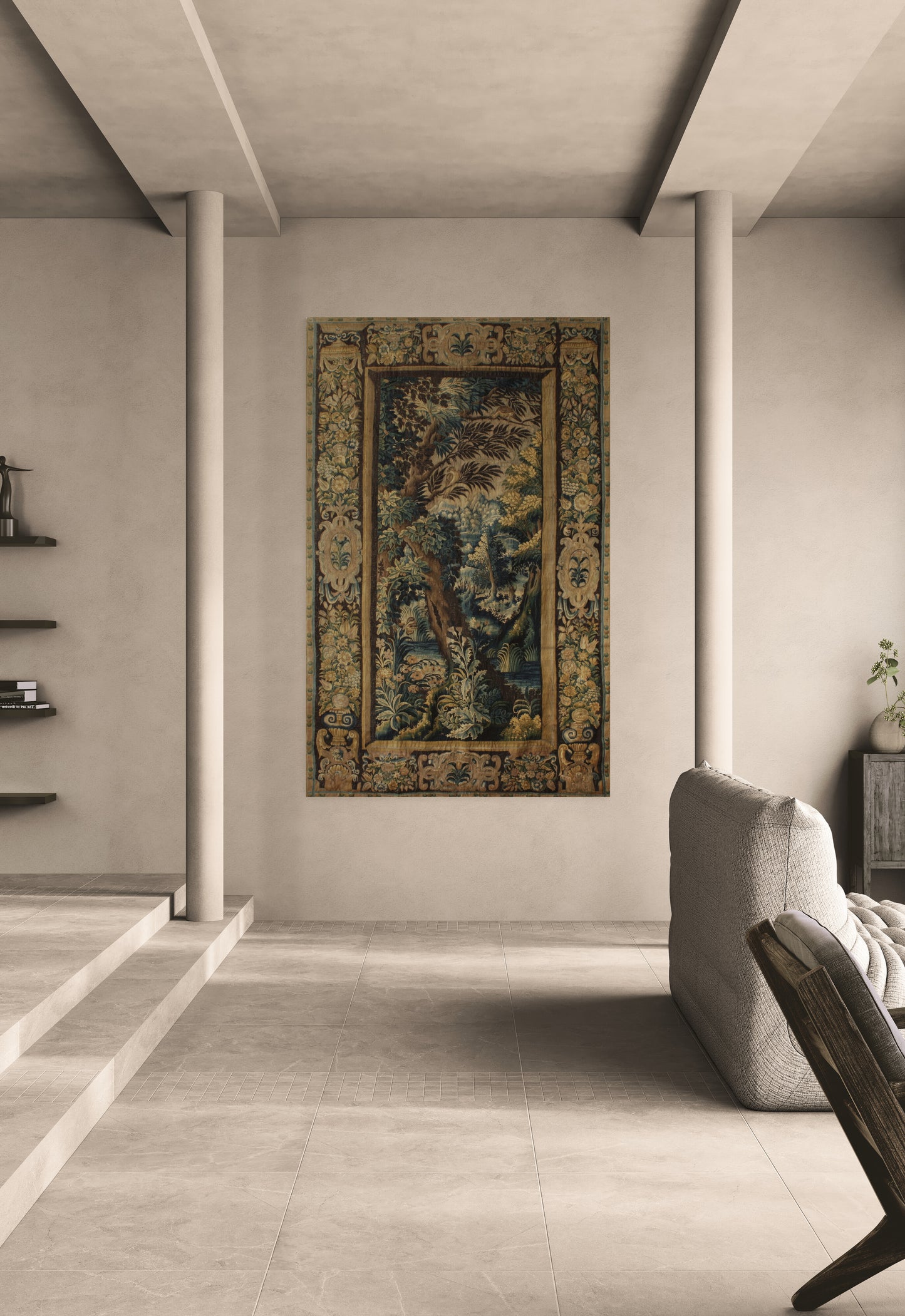 The Woodland Reverie — A Verdure Natural Fiber Tapestry of Noble Grandeur RE007952