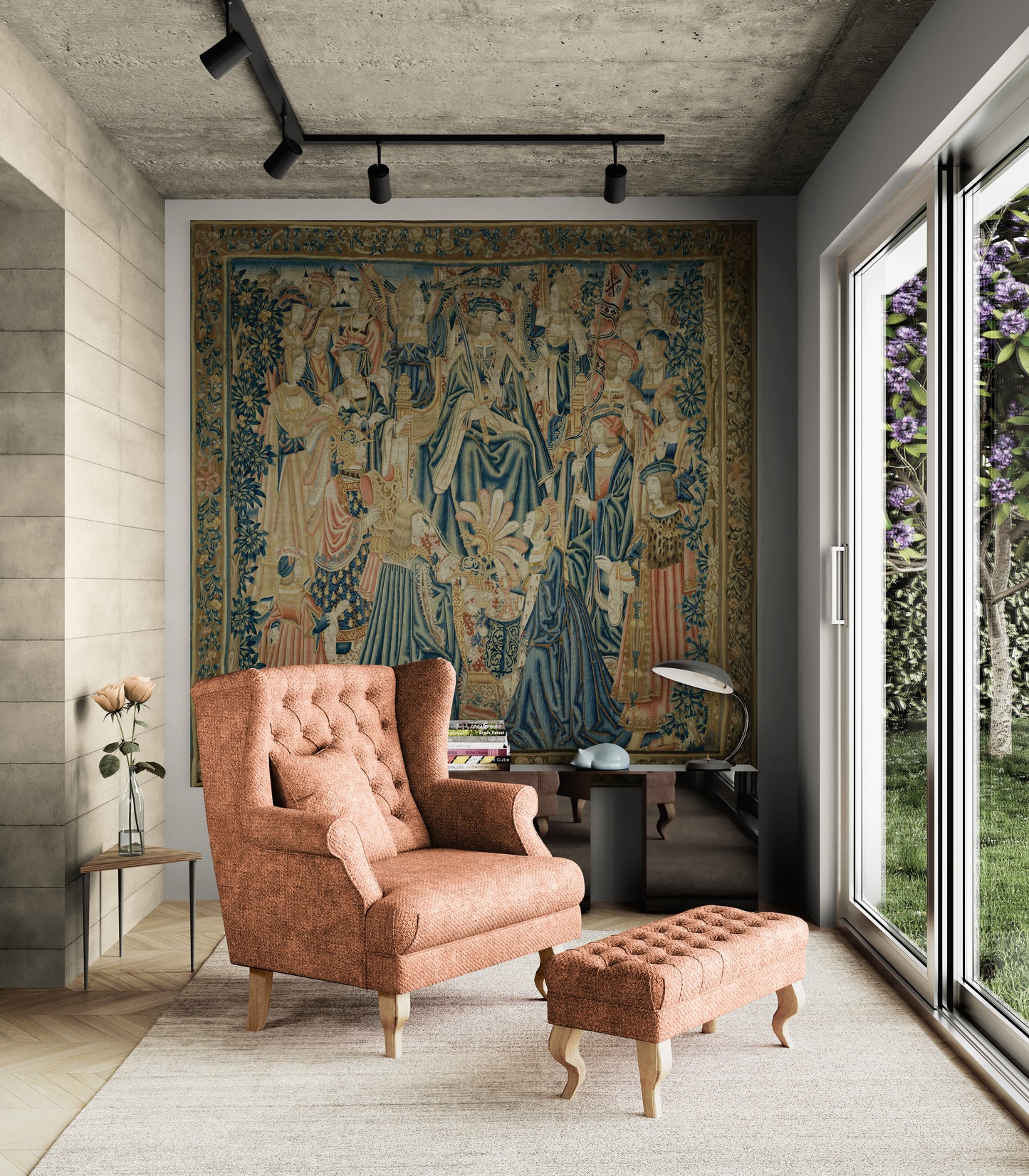 Autumn 15th Century Royal Court Ceremony Tapestry RE848309