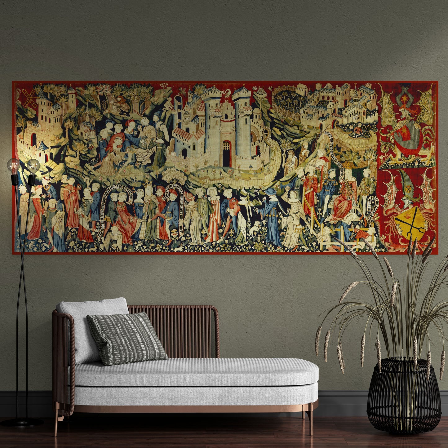 The Art of Courtly Love" is not just a decorative art piece but a complex representation of medieval courtship, social stratification, and the cultural dynamics of the High Middle Ages. It exemplifies how tapestries served as narrative tools that conveyed not only artistic beauty but also social commentary and personal aspirations of their patrons.