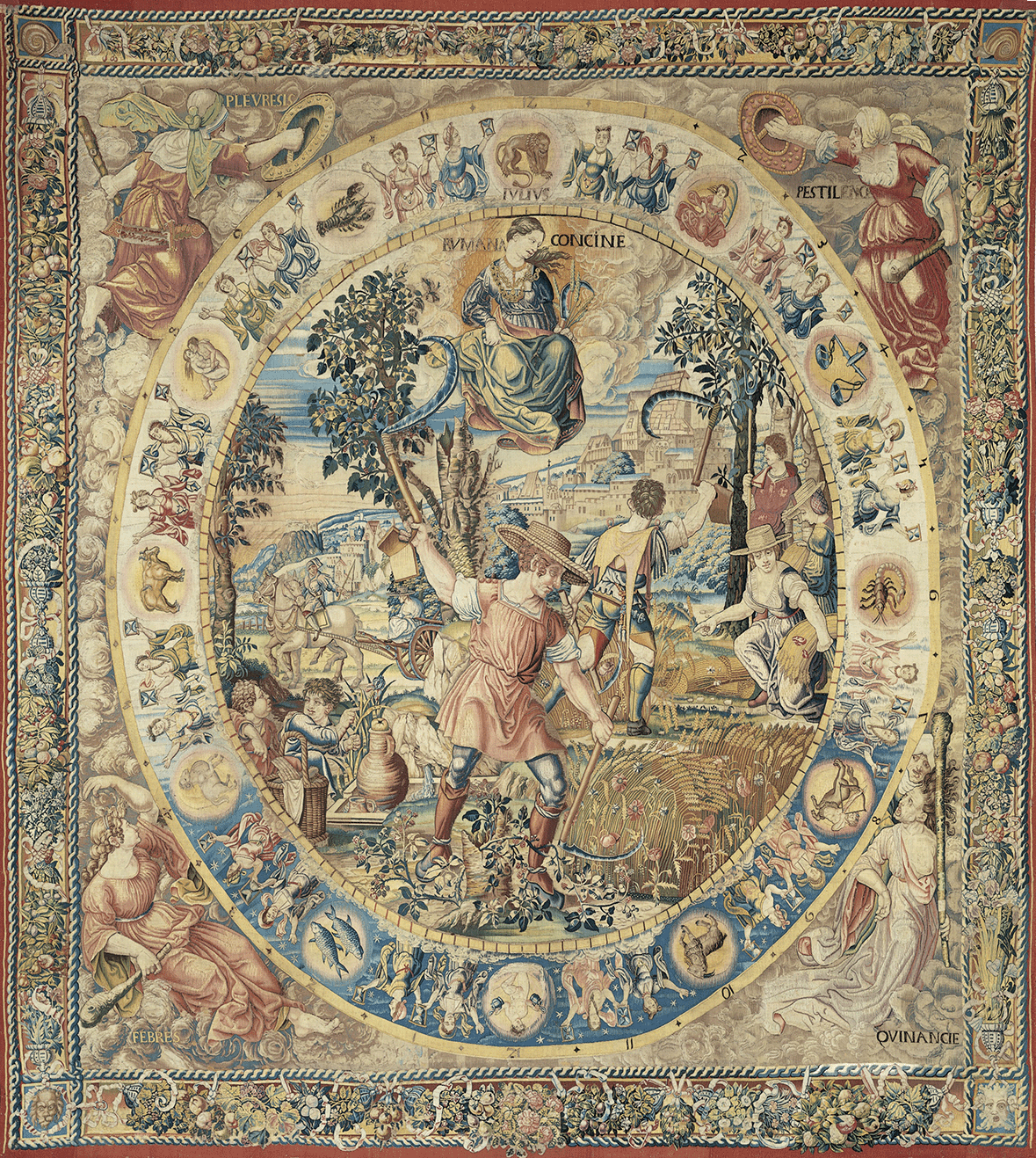 The Wheel of Time: A Renaissance Tapestry of Seasons, Labour, and the Zodiac July RE369884