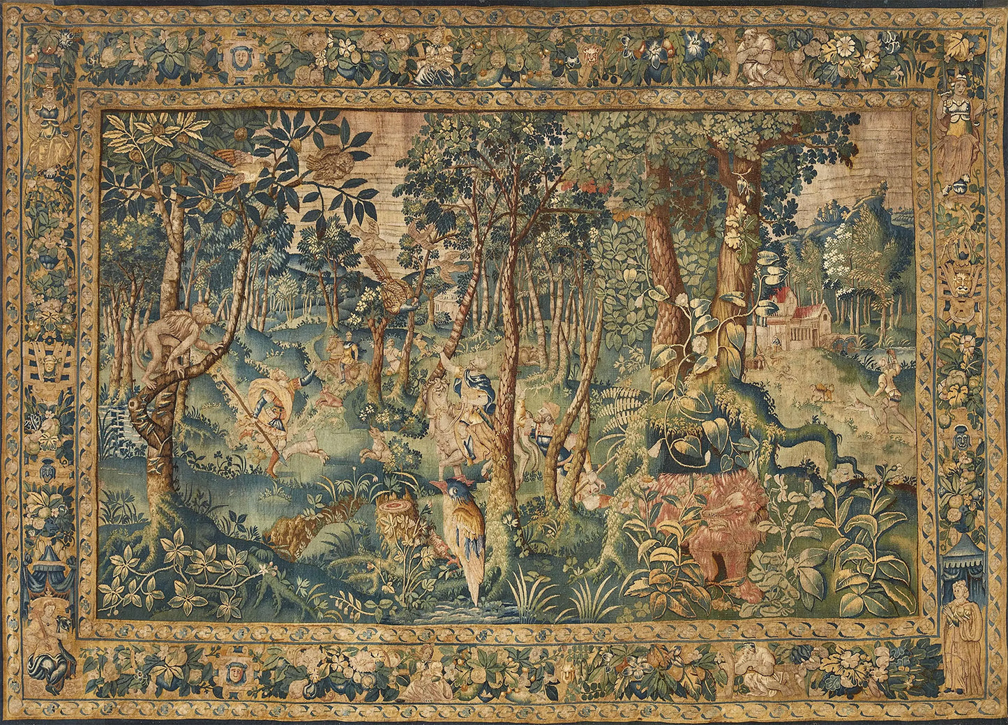 The Sovereign Wilderness: A Grand Renaissance Tapestry of Myth, Hunt, and Living Majesty RE456163