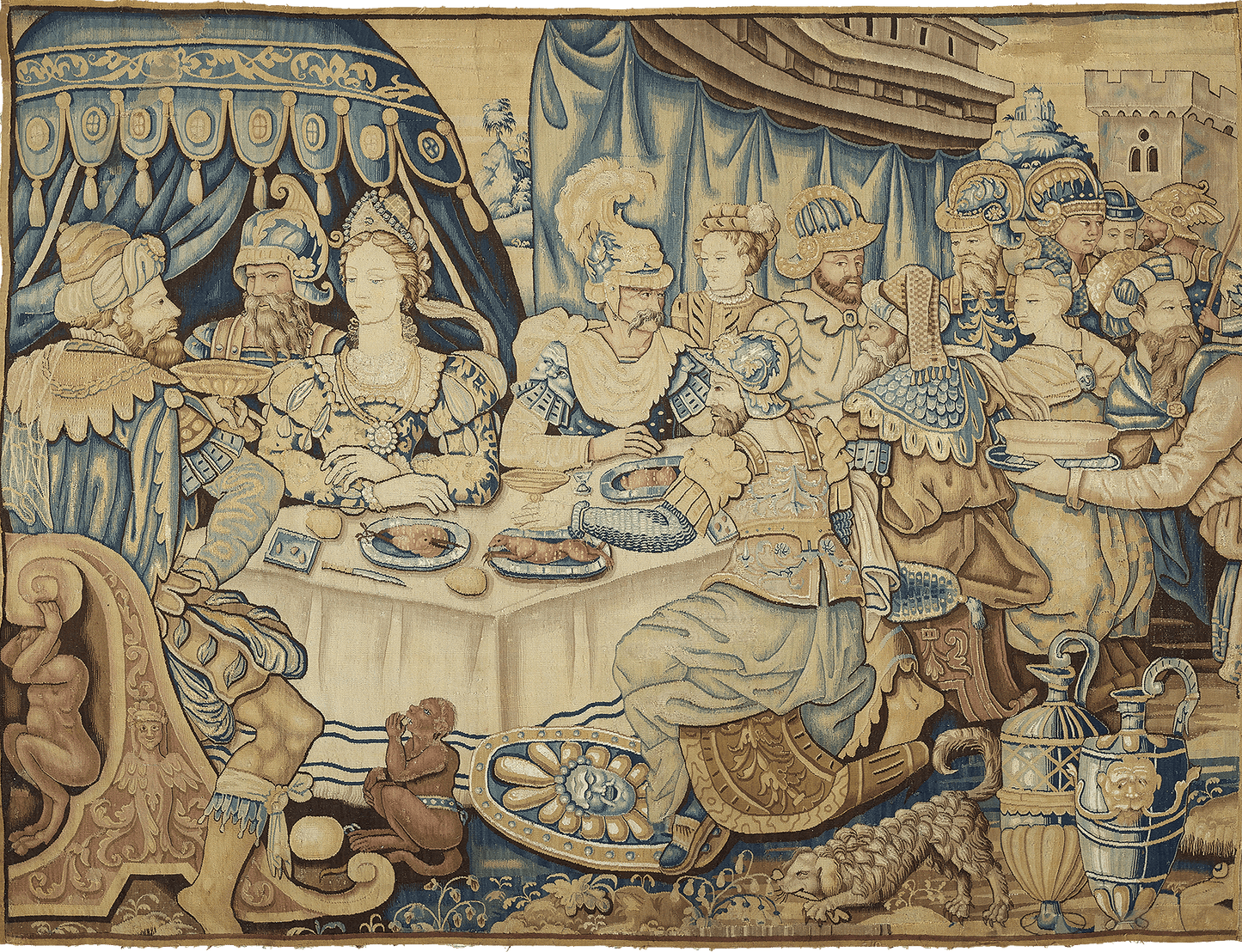 Perfect Flemish 17th Century Tapestry Reproduction for Historical Decor RE197243