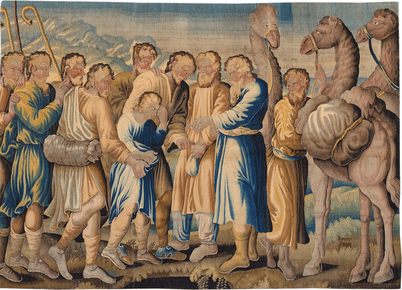 Lovely Storytelling Tapestry Reproduction Colorful Biblical Sene RE397939