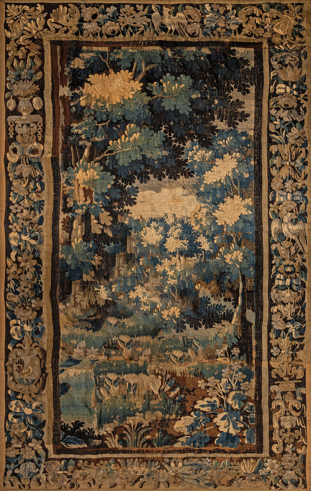 Forest of Blue Reverie: A Vertical Verdure Tapestry of Noble Calm and Timeless Depth RE691064