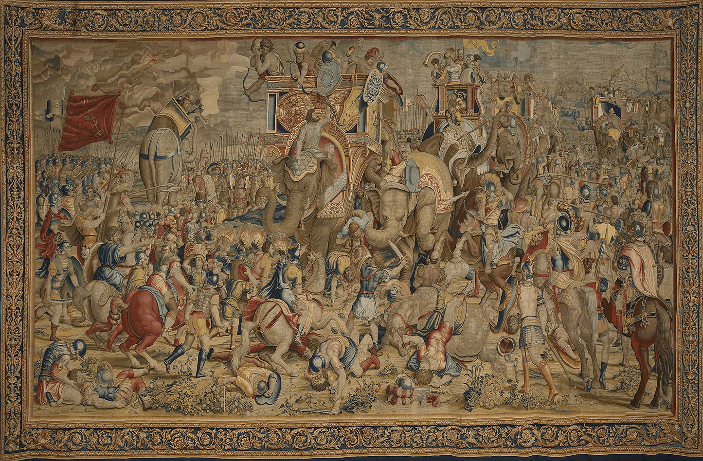 The Epic Battle: A 17th Century Flemish Tapestry of Heroic Conquest RE135131