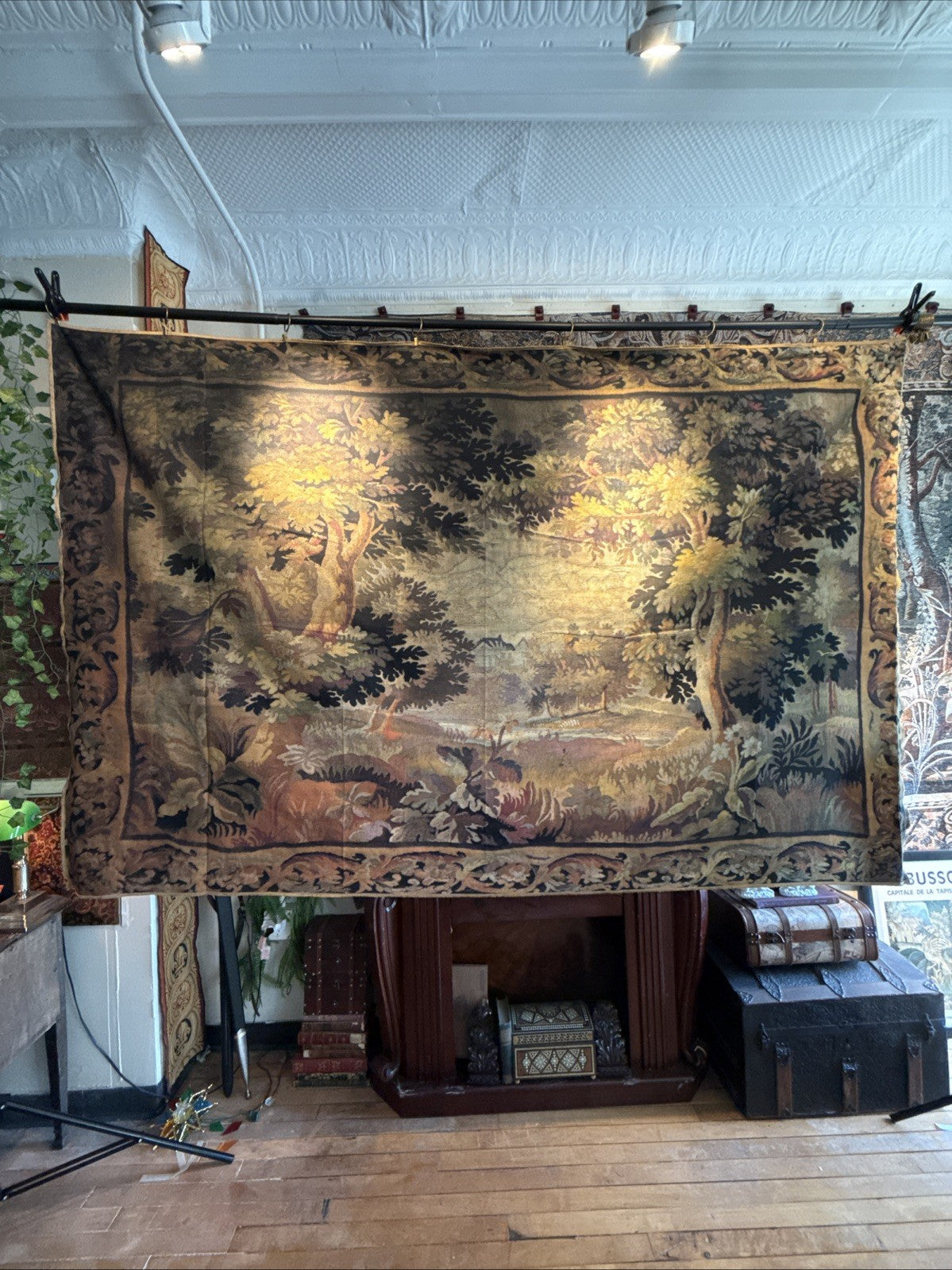 The Woodland Retreat: A 17th Century Flemish Tapestry of Pastoral Tranquility RE966616