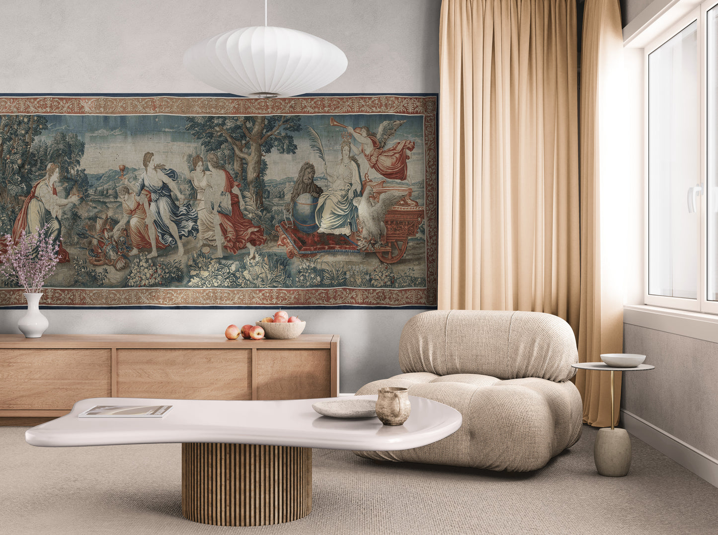 Triumph of Peace: A Majestic Renaissance Tapestry Reproduction RE177727