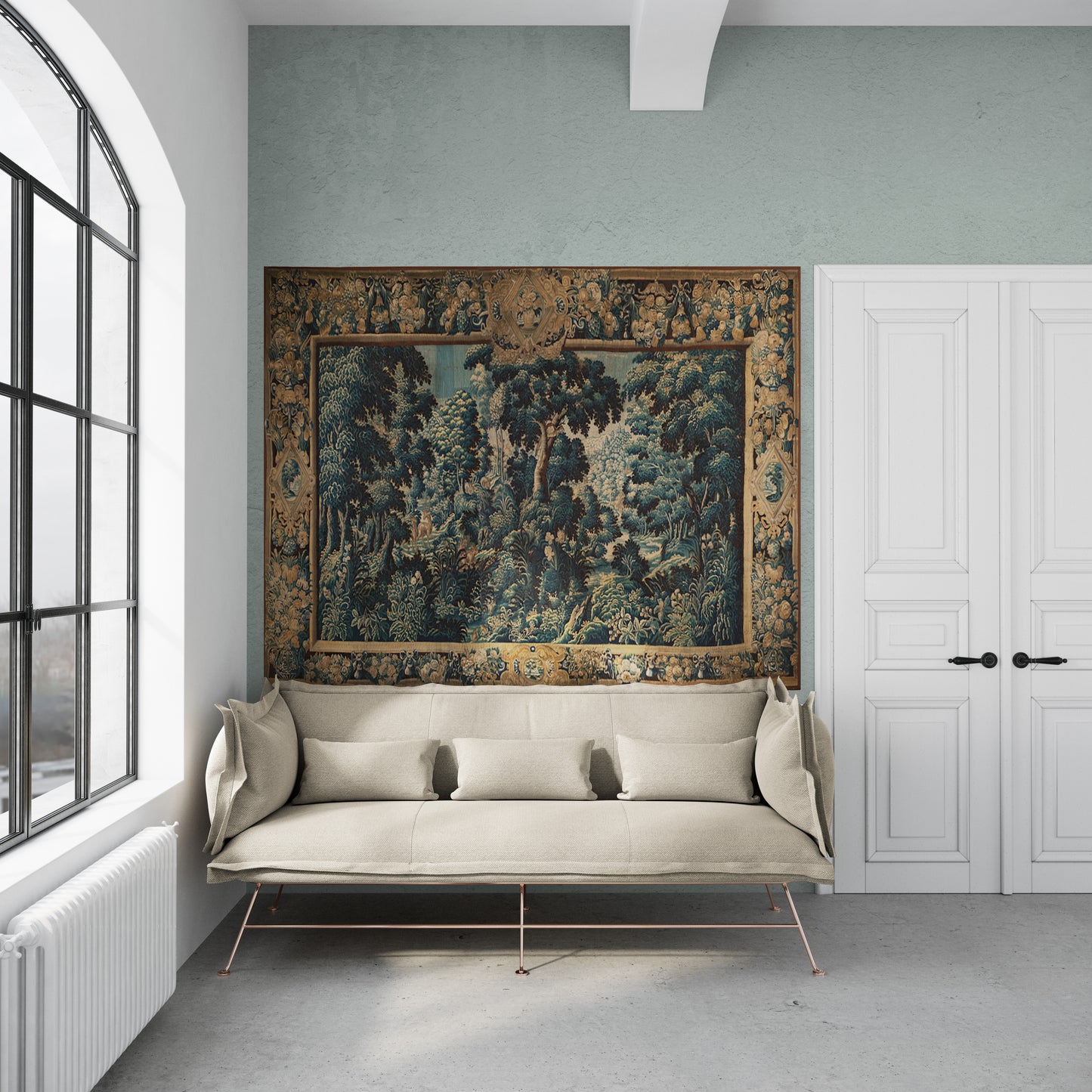 17th Century Verdure Forest Tapestry – A Majestic Legacy of Old-World Splendor RE873234