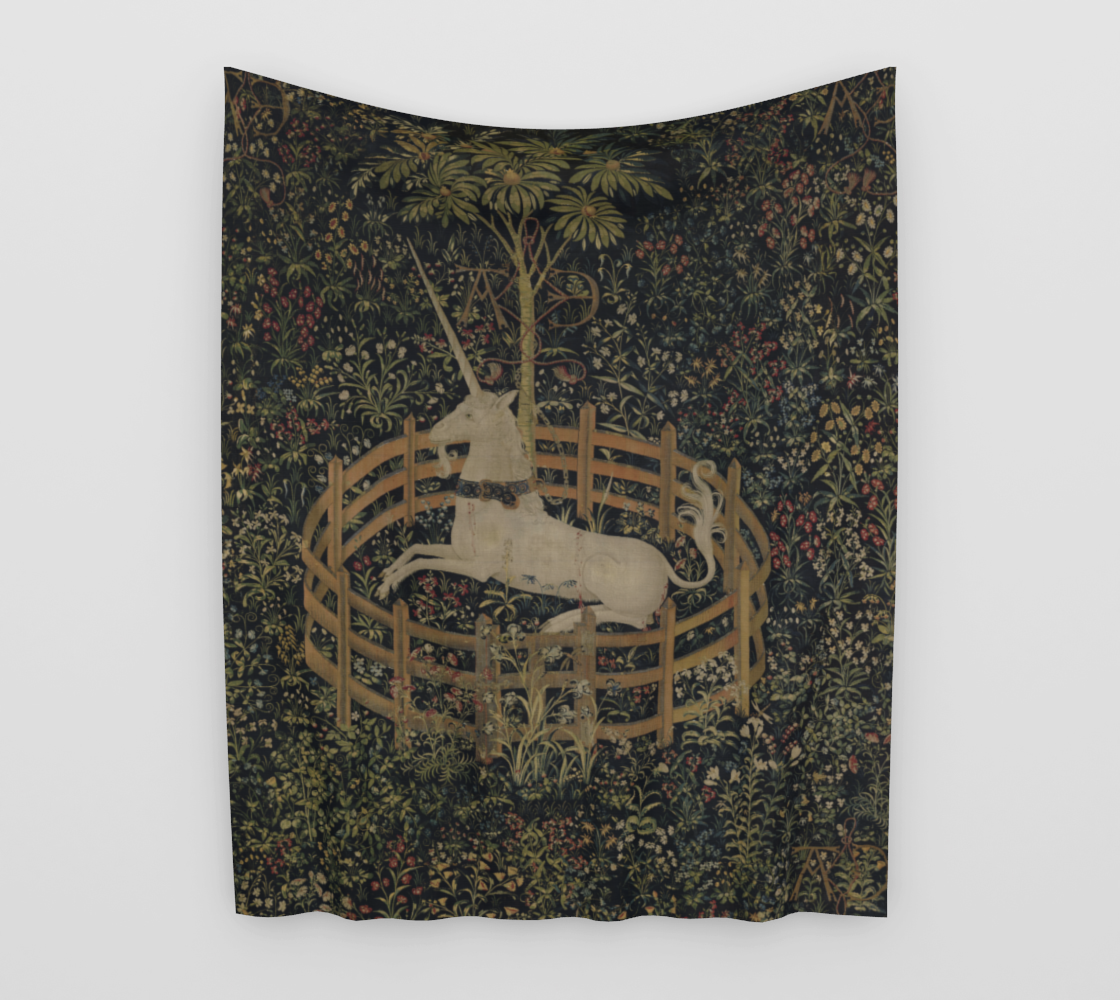 The Unicorn Rests in a Garden (from the Unicorn Hunt Tapestries) RE971115