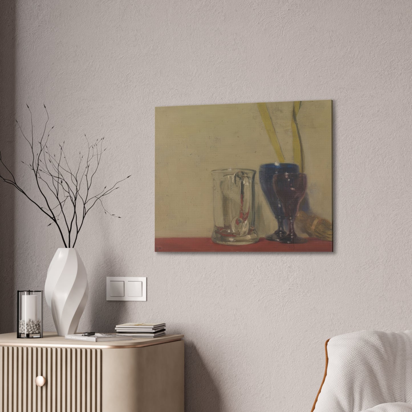 A Pair of Glasses. A World of Taste. Sir William Nicholson’s “Glasses” (ca. 1919), now exquisitely rendered on stretched canvas by Romantic English