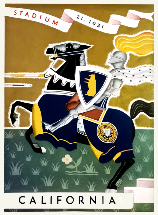California Triumphant A Vintage Poster Reproduction of the California Stadium Knight RE986687