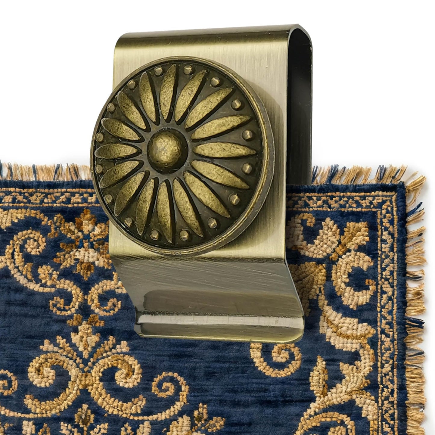 Tapestry Wall Hanging Clamps 4PCS 1.2x2.0 Textile Art Decoration Hangers Metal Clips for Hanging Rugs Carpet Display (Antique)