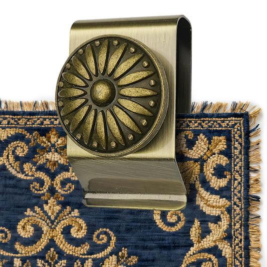 Tapestry Wall Hanging Clamps 4PCS 1.2x2.0 Textile Art Decoration Hangers Metal Clips for Hanging Rugs Carpet Display (Antique)