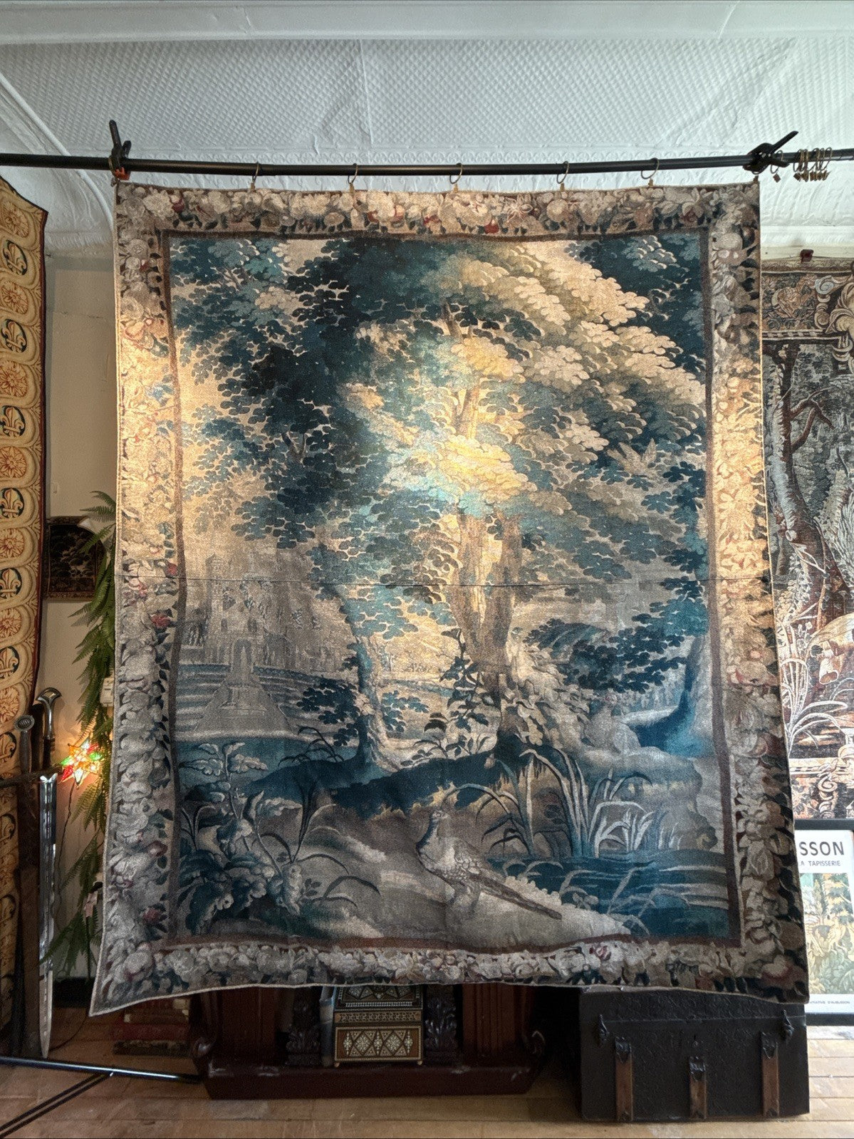 Lovely Verdure Fabric Wall Hanging Woven Tapestry and Fabric Print Option RE659605