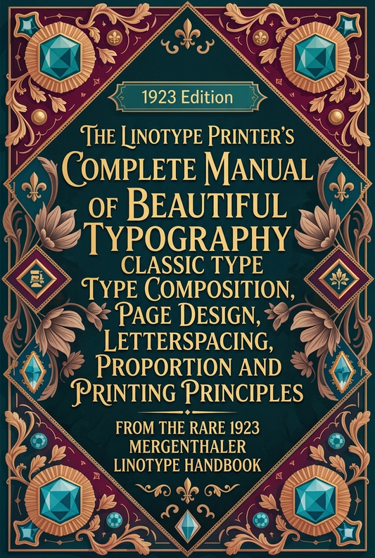 The Linotype Printer’s Complete Manual of Beautiful Typography Classic Type Composition, Page Design, Letterspacing, Proportion and Printing Principles from the Rare 1923 Mergenthaler Linotype Handbook