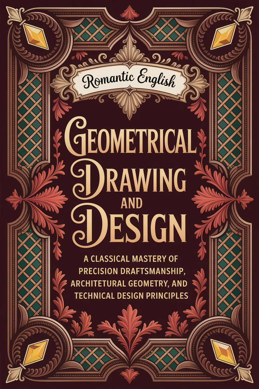 Book cover of 'Geometrical Drawing and Design' with decorative elements and text.