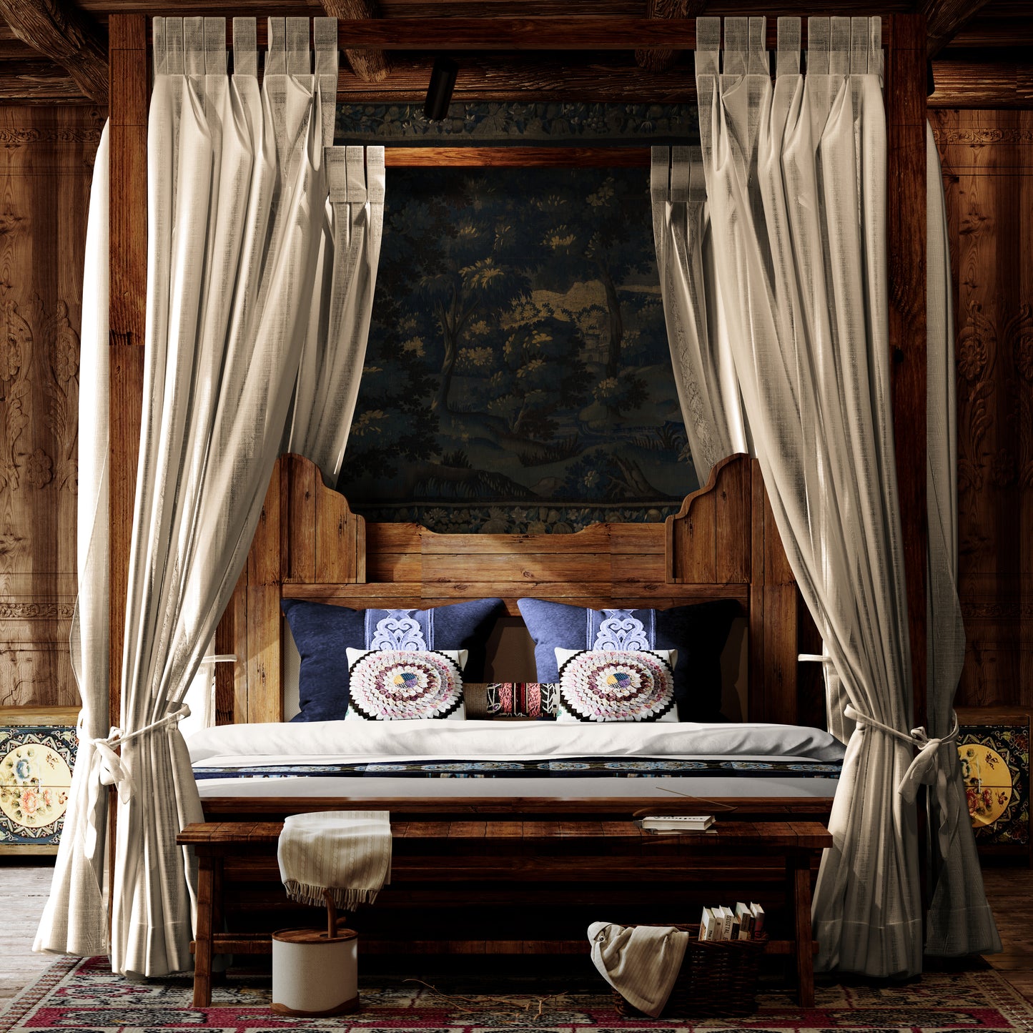 The Dark Verdure Tapestry: A Masterpiece of Deep, Enigmatic Beauty RE611938