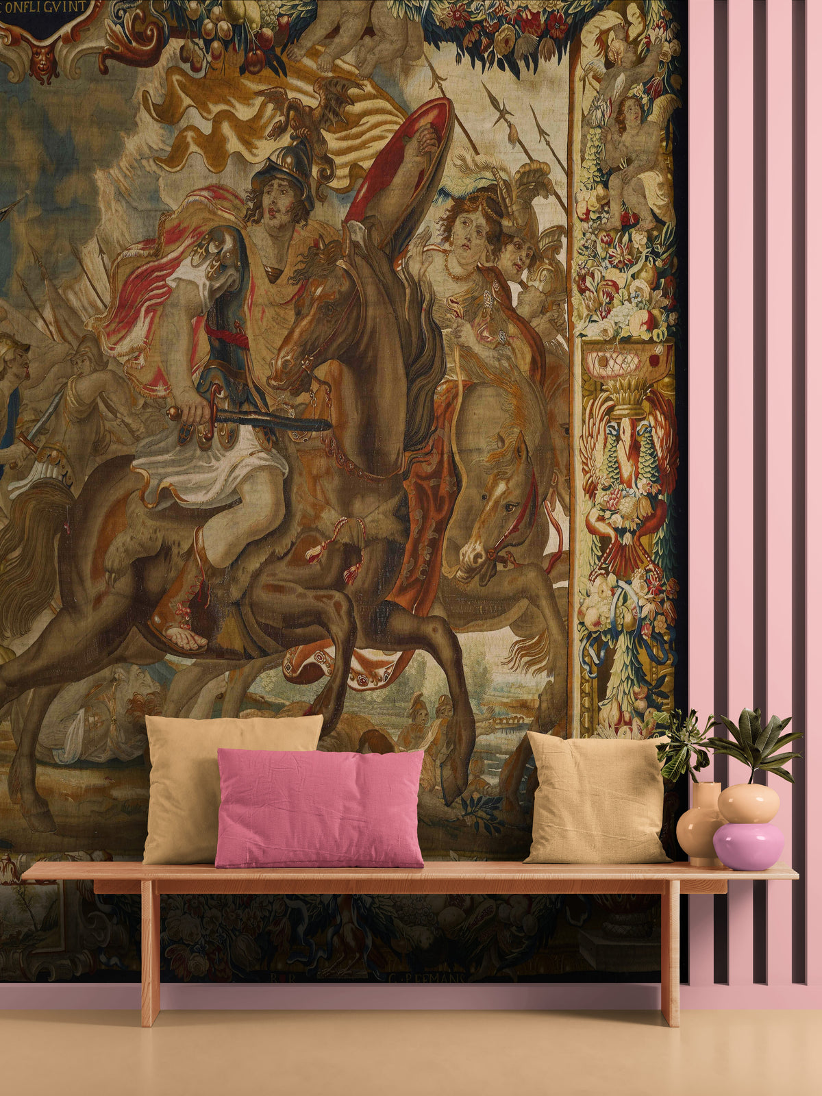 Julius Caesar and Pompey The Great Roman Tapestry Reproduction RE264347