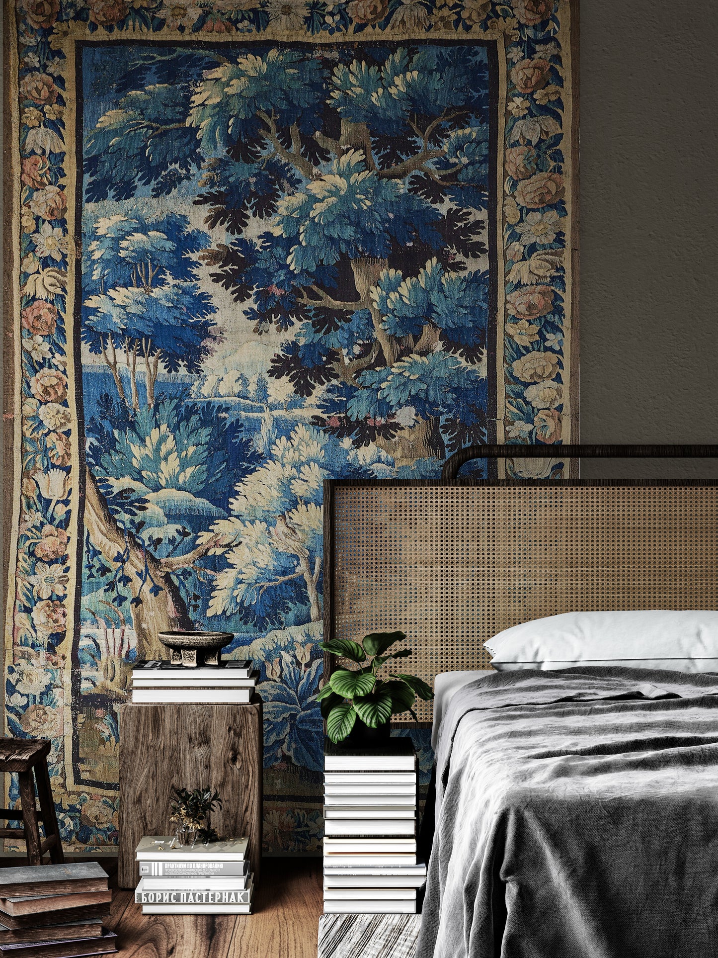 Beautiful Ultra Authentic Signature Impressive Verdure Tapestry Reproduction RE622305