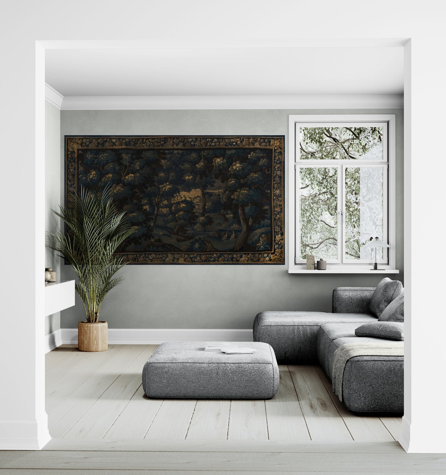 The Dark Verdure Tapestry: A Masterpiece of Deep, Enigmatic Beauty RE611938