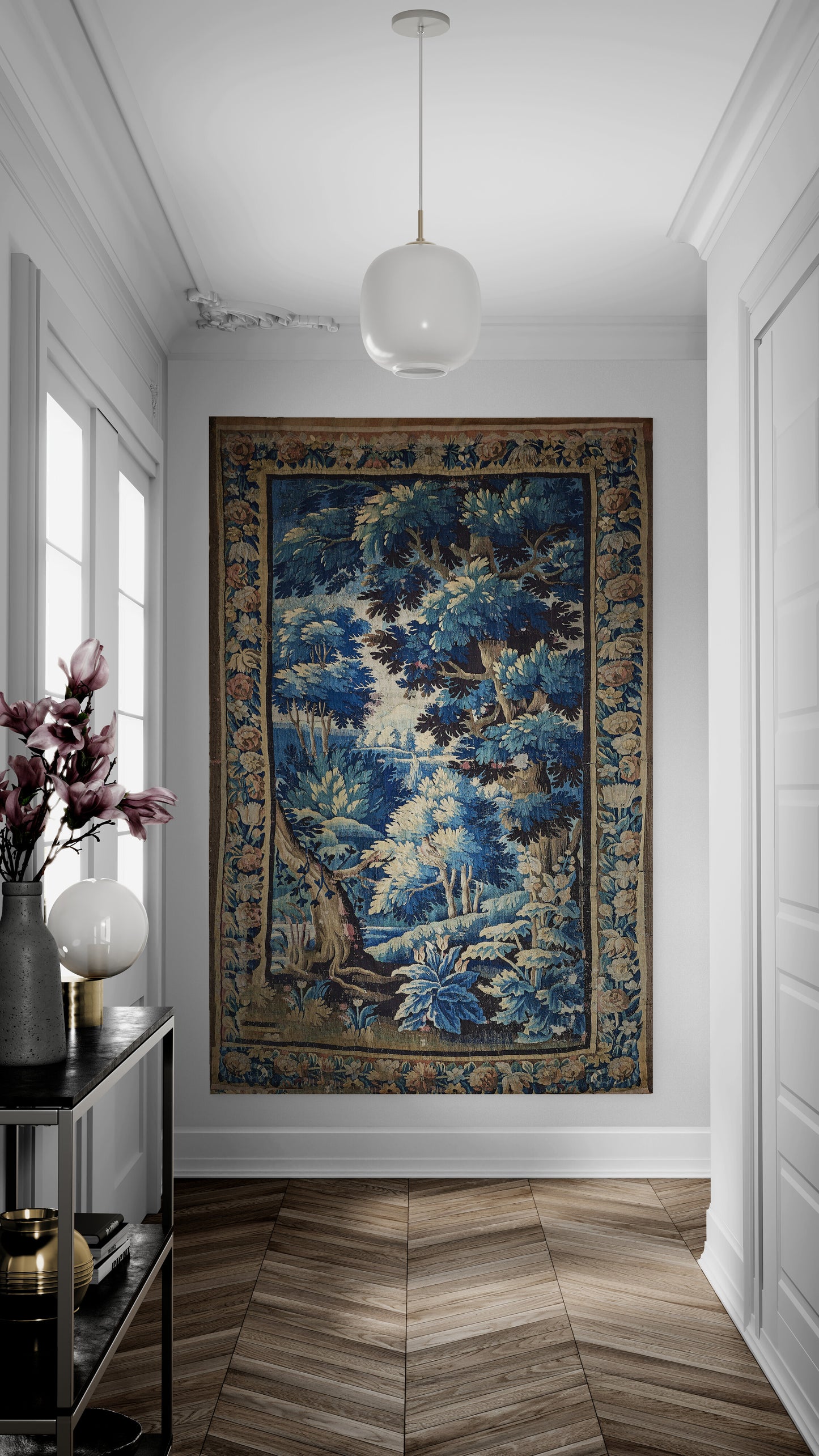 Beautiful Ultra Authentic Signature Impressive Verdure Tapestry Reproduction RE622305
