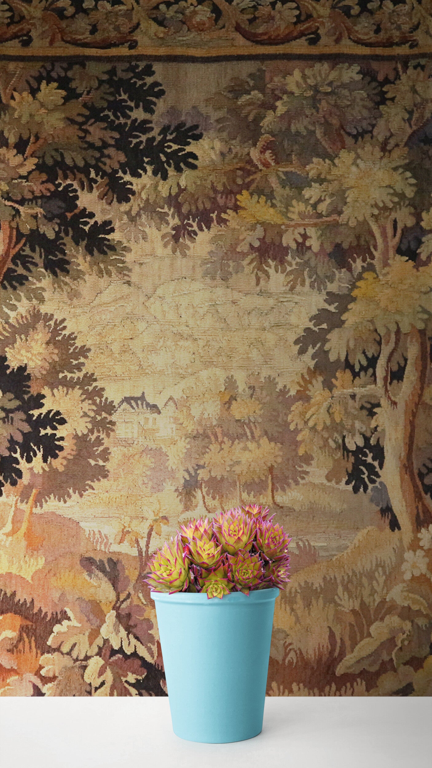 The Woodland Retreat: A 17th Century Flemish Tapestry of Pastoral Tranquility RE966616