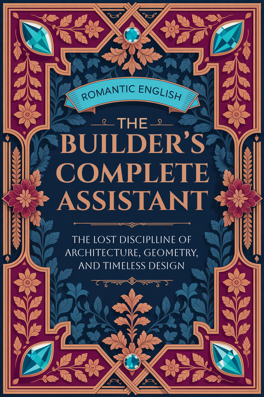 Book cover of 'The Builder's Complete Assistant' with decorative border and text.