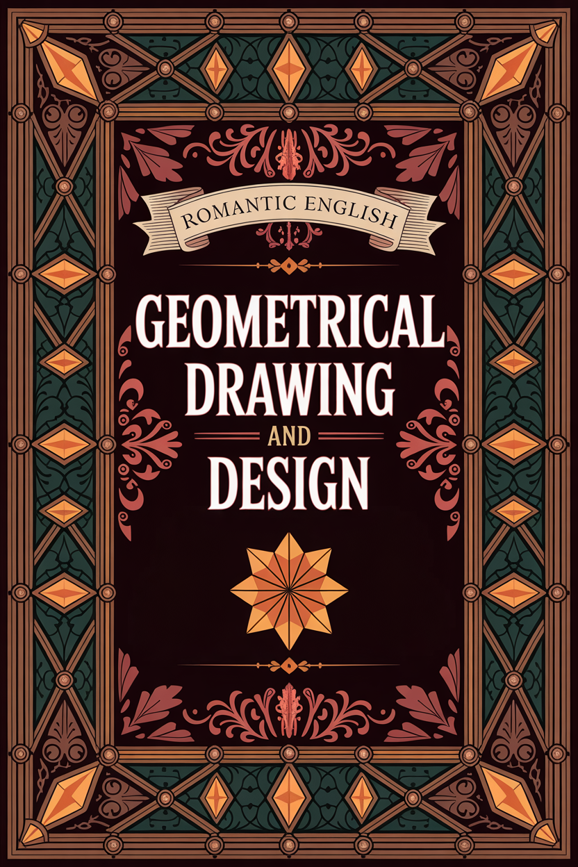 Book cover of 'Geometrical Drawing and Design' with decorative border and text
