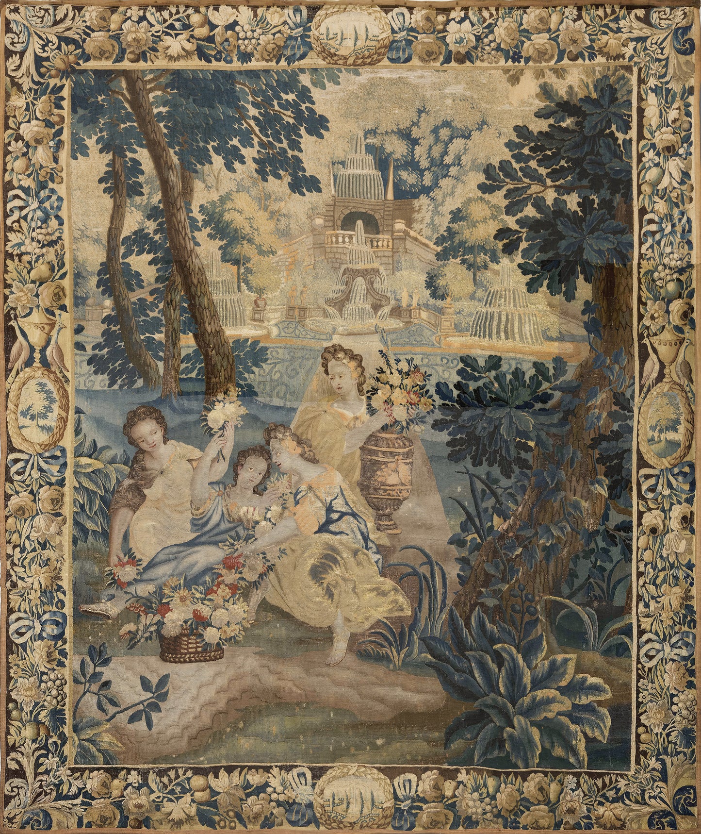 Bouquet of Grace: A Rococo Tapestry of Aristocratic Leisure RE727142