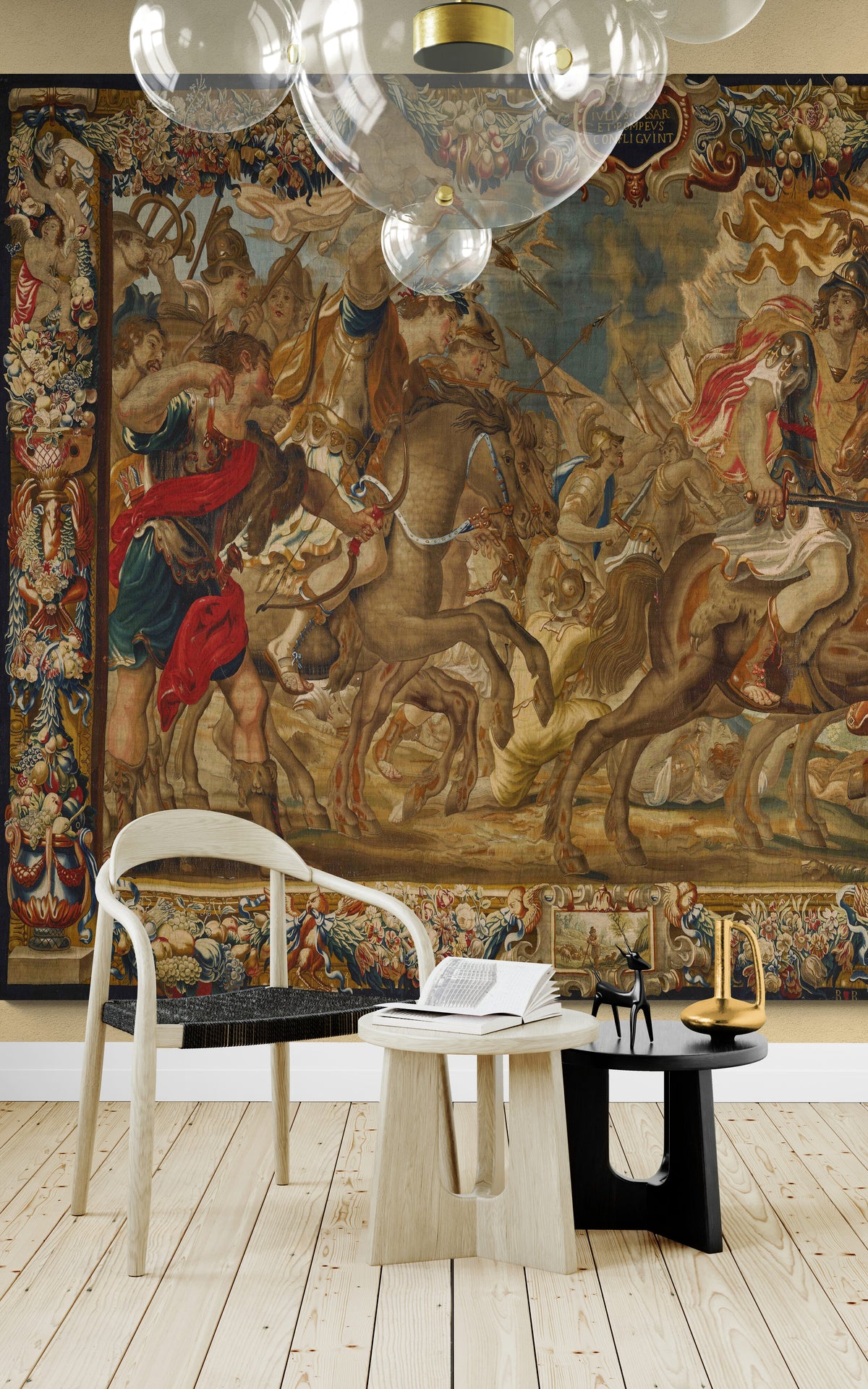Julius Caesar and Pompey The Great Roman Tapestry Reproduction RE264347