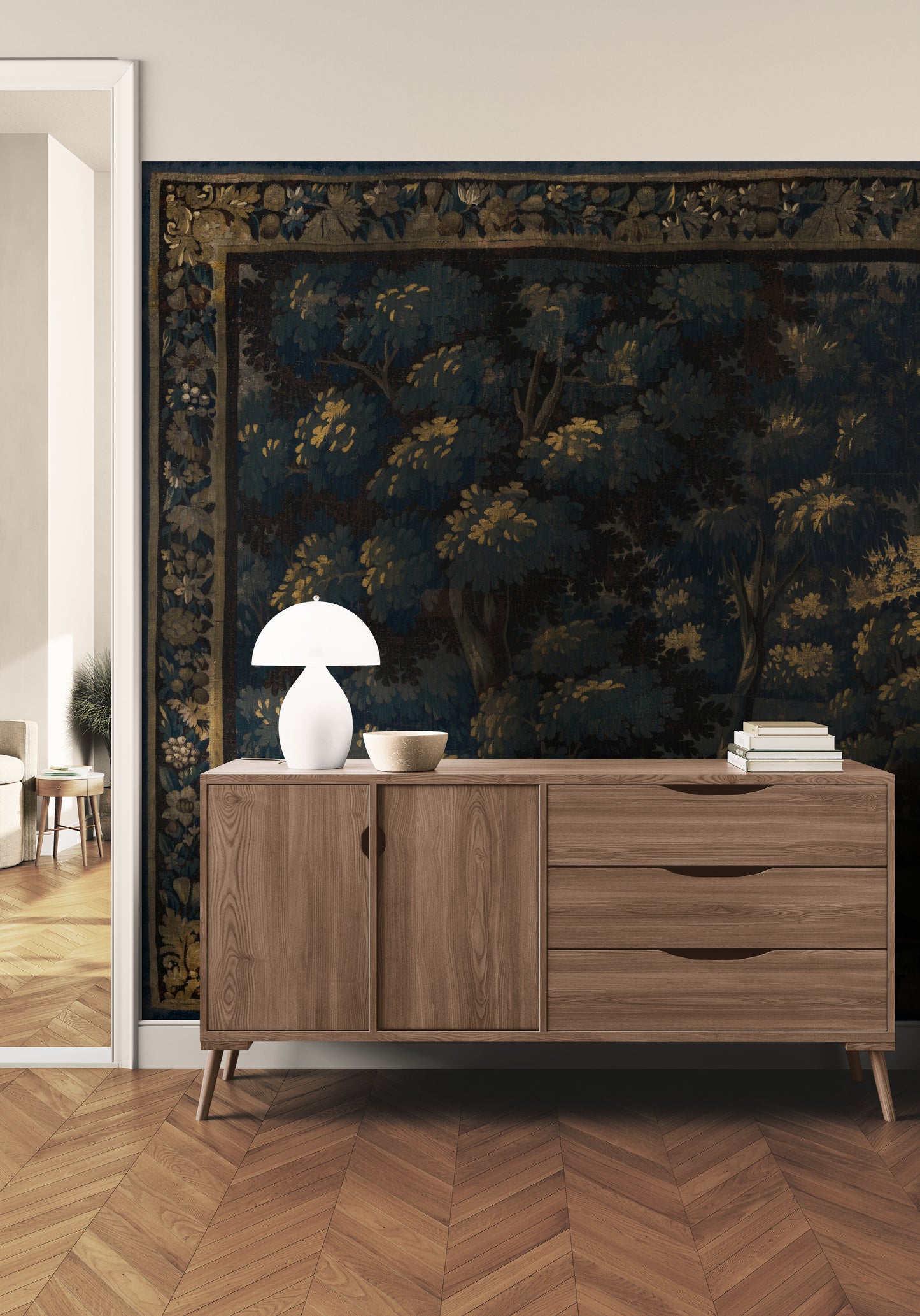 The Dark Verdure Tapestry: A Masterpiece of Deep, Enigmatic Beauty RE611938