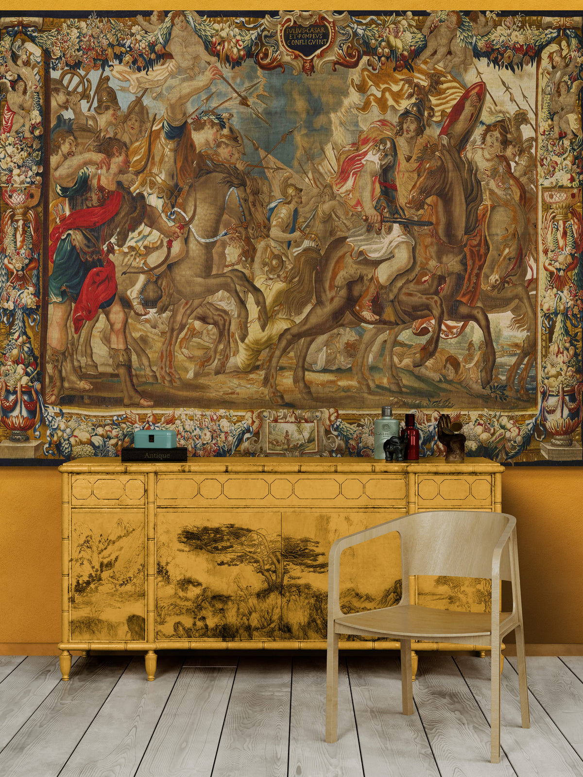 Julius Caesar and Pompey The Great Roman Tapestry Reproduction RE264347