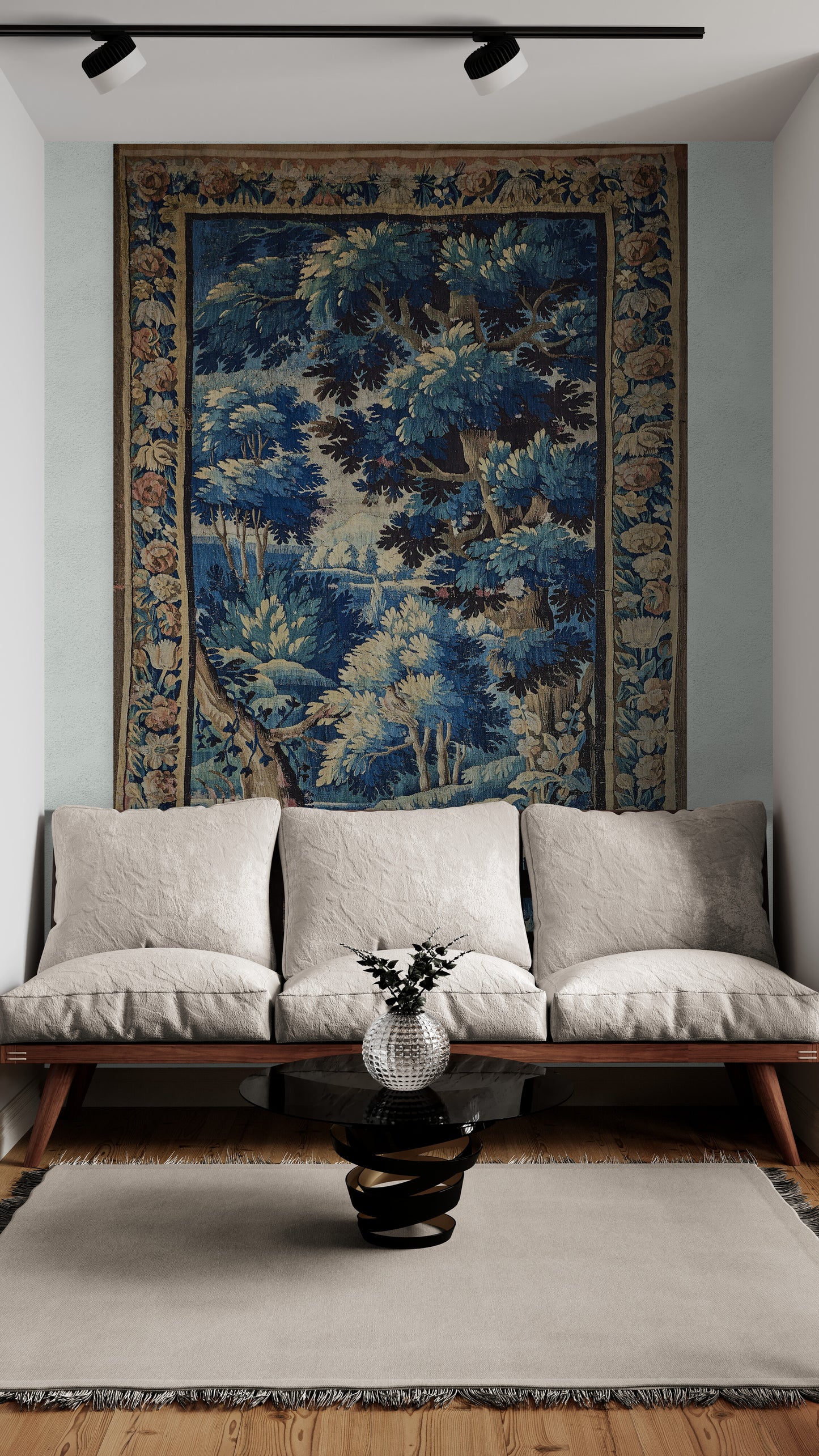 Beautiful Ultra Authentic Signature Impressive Verdure Tapestry Reproduction RE622305