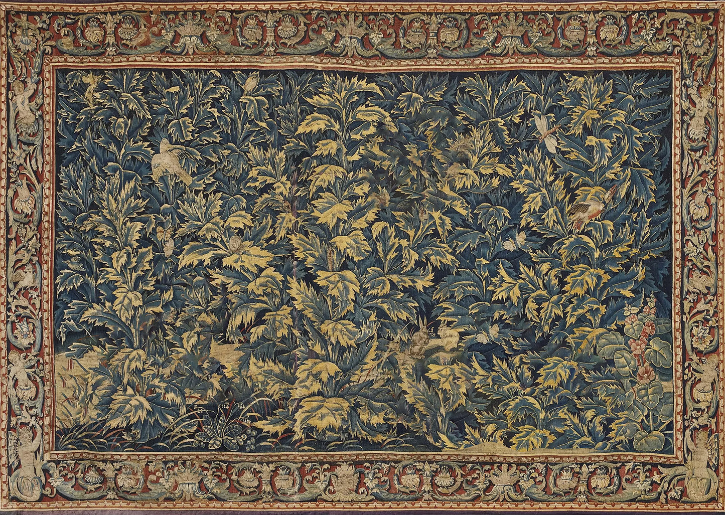 The Midnight Verdure: A Lush Tapestry of Shadowed Foliage and Living Ornament RE130044