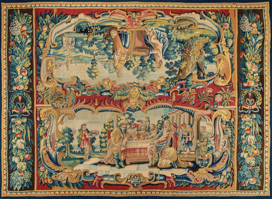 The Grand Banquet of Splendour: A Renaissance Tapestry of Feast, Theatre, and Ornament RE215641