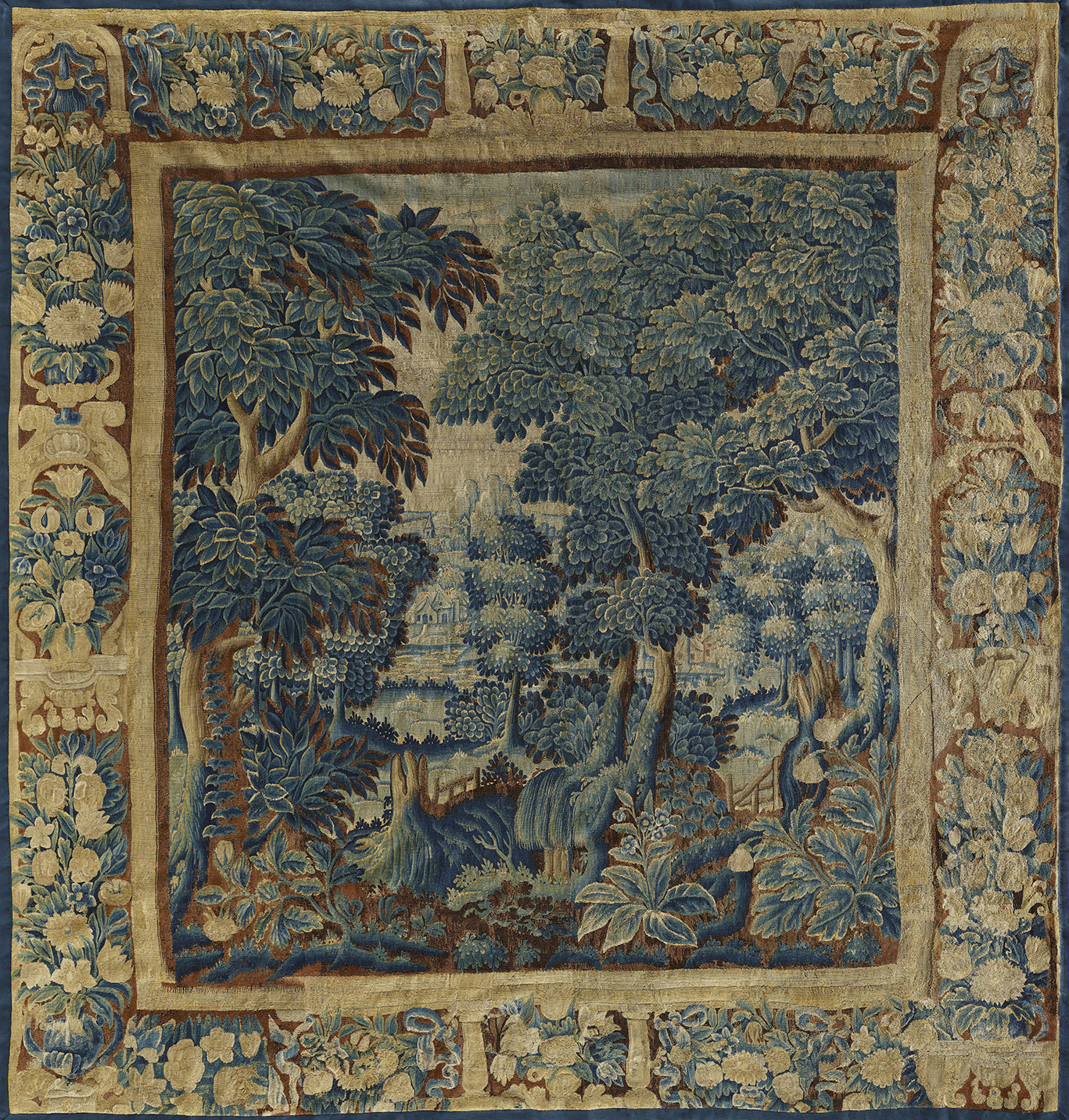 Azure Dominion: A Verdure of Blue Majesty and Cultivated Calm RE234899