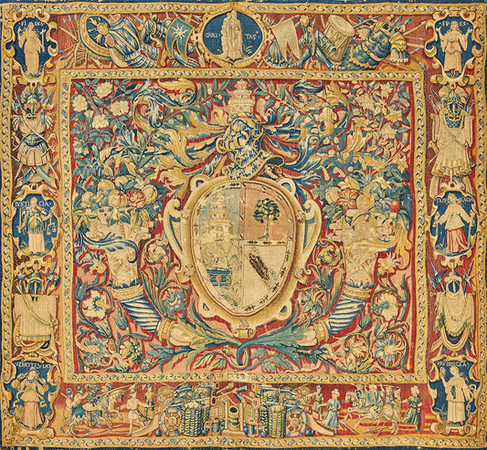 The Triumph of Virtue: A Heraldic Tapestry of Power, Allegory, and Noble Lineage RE366816