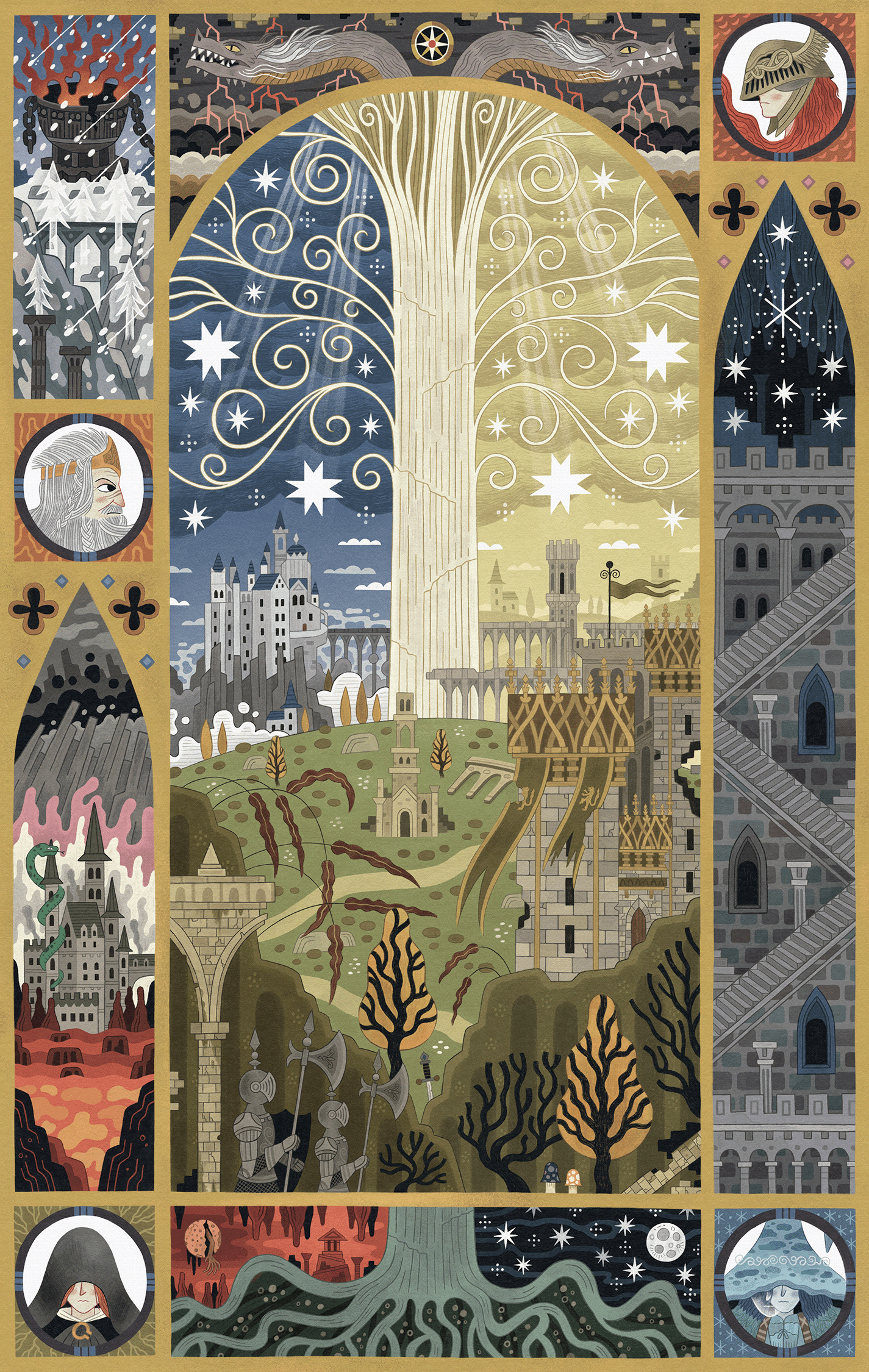 The Lands Between: A Contemporary Medieval Tapestry Woven with Story, Symbol, and Timeless Imagination RE413083