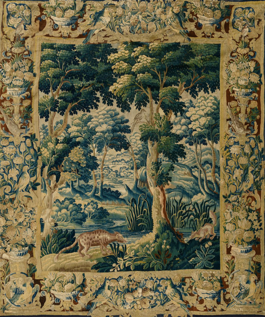 The Enchanted Verdure: A Noble Woodland Tapestry Alive with Nature and Ornament RE416076