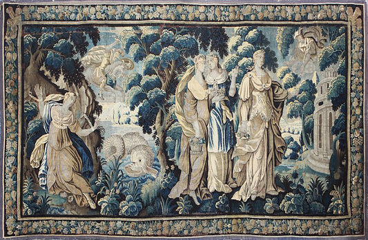 he Allegory of the Grove: A Classical Tapestry of Grace, Virtue, and Eternal Conversation RE419603