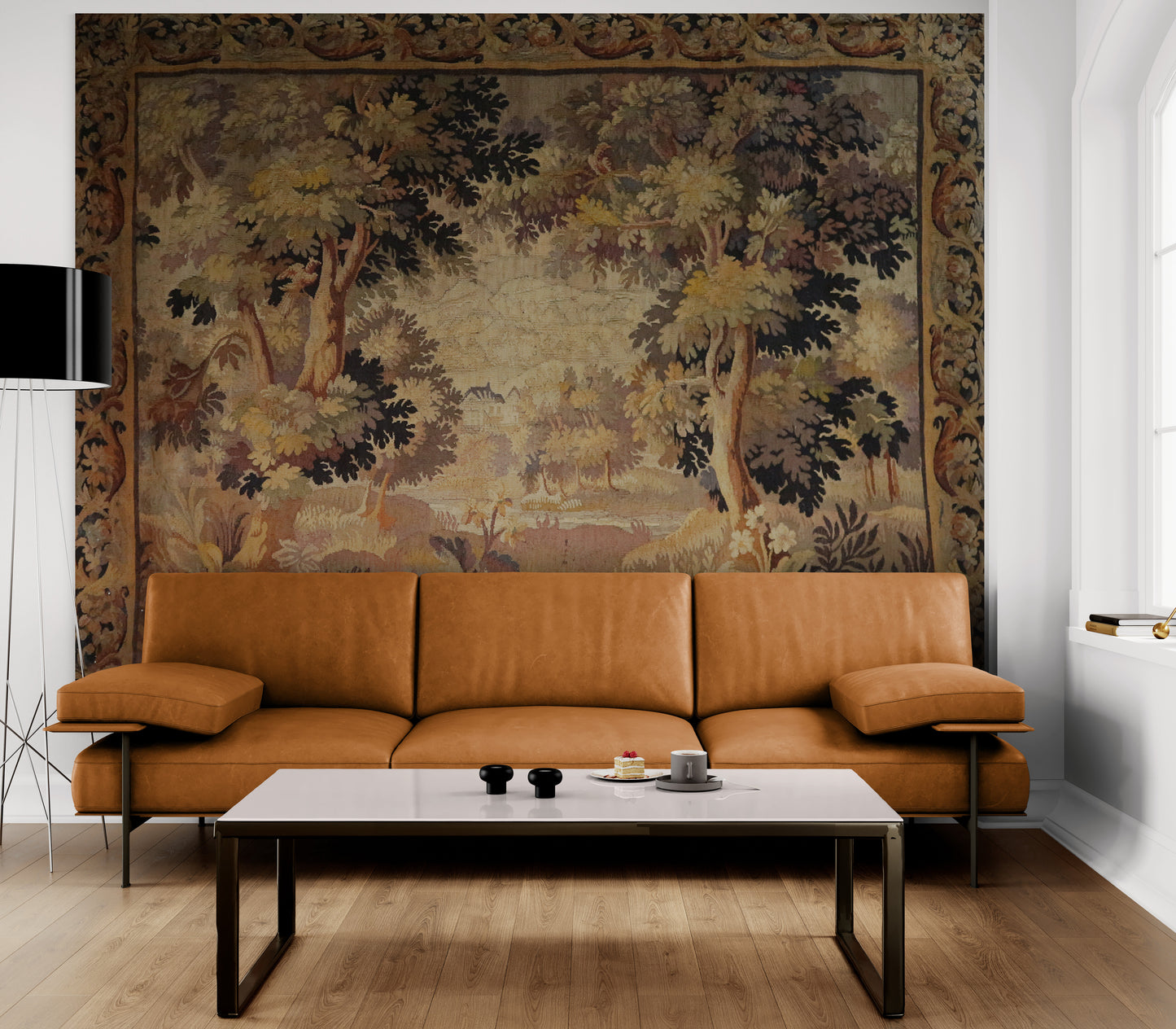 The Woodland Retreat: A 17th Century Flemish Tapestry of Pastoral Tranquility RE966616