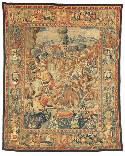 Grand Medieval Battle Tapestry: Knightly Valor RE553494